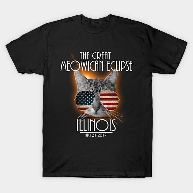 The Great Meowican Eclipse Shirt - Total Eclipse Shirt, Totality Illinois Shirt, Solar Eclipse 2017 Merchandise, The Great American Eclipse T-Shirt T-Shirt T-Shirt by BlueTshirtCo